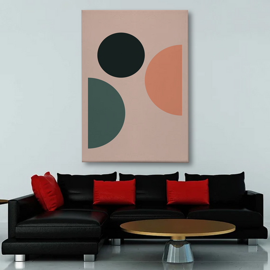 Geometric Abstract Canvas Wall Art – Modern Shapes in Bold Colors