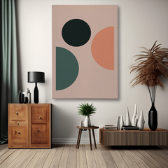 Geometric Abstract Canvas Wall Art – Modern Shapes in Bold Colors