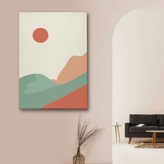 Abstract Mountain Landscape Canvas Wall Art – Minimalist Nature Decor