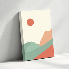 Abstract Mountain Landscape Canvas Wall Art – Minimalist Nature Decor