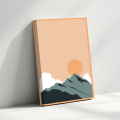 Minimalist Mountain Sunrise Canvas Wall Art – Nature Inspired