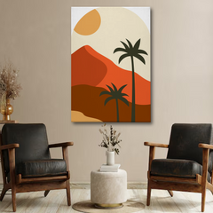 Palm Tree Abstract Canvas Wall Art Print – Tropical Modern Home Decor