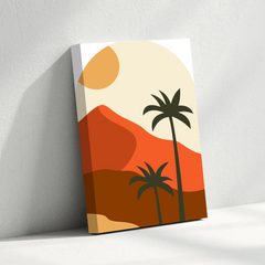 Palm Tree Abstract Canvas Wall Art Print – Tropical Modern Home Decor