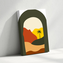 Palm Tree Abstract Canvas Wall Art Print – Tropical Modern Home Decor