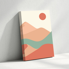 Sunset River Abstract Canvas Wall Art Print – Minimalist Modern Home Decor