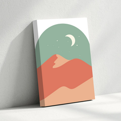 Moonlit Desert Abstract Canvas Wall Art Print – Minimalist Modern Home Decor