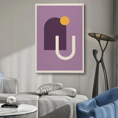 Boho Abstract Geometric Canvas Wall Art – Modern Minimalist Decor for Living Room & Bedroom