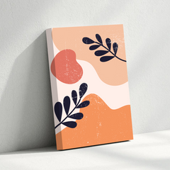 Abstract Botanical Canvas Wall Art – Modern Minimalist Leaf Print