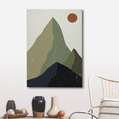 Abstract Mountain Canvas Wall Art – Boho Nature-Inspired Modern Wall Decor