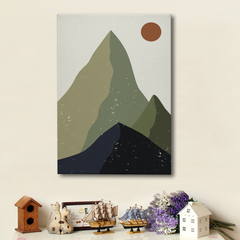 Abstract Mountain Canvas Wall Art – Boho Nature-Inspired Modern Wall Decor