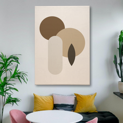 Geometric Abstract Shapes Canvas Wall Art – Neutral Minimalist Home Decor