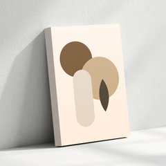 Geometric Abstract Shapes Canvas Wall Art – Neutral Minimalist Home Decor