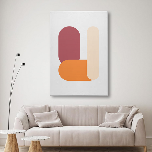 Colorful Geometric Shapes Canvas Wall Art – Modern Abstract Home Decor