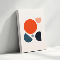 Modern Abstract Circles Canvas Wall Art – Geometric Shapes in Bold Colors