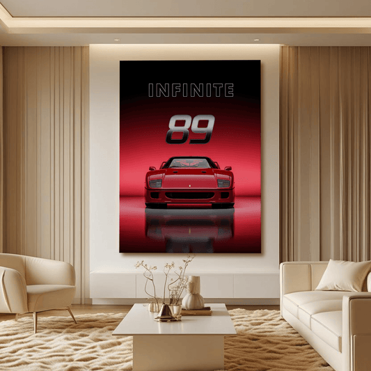 Ferrari F40 Red Supercar Canvas Wall Art – Classic Automotive Decor