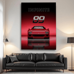 Ferrari F40 Red Supercar Canvas Wall Art – Classic Automotive Decor