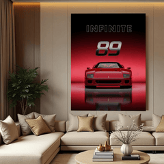 Ferrari F40 Red Supercar Canvas Wall Art – Classic Automotive Decor