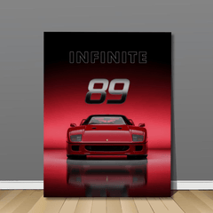 Ferrari F40 Red Supercar Canvas Wall Art – Classic Automotive Decor