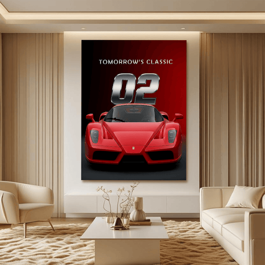 Ferrari Enzo Red Canvas Wall Art – Classic Supercar Wall Decor