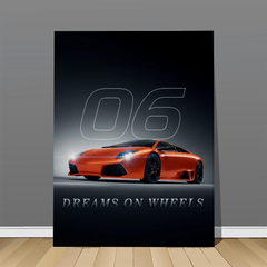 Lamborghini Murciélago Orange Canvas Wall Art – Exotic Supercar Wall Decor