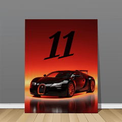 Bugatti Veyron Black Canvas Wall Art – Luxury Supercar Wall Decor