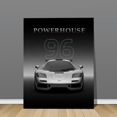 McLaren F1 Silver Supercar Canvas Wall Art – Iconic Automotive Décor