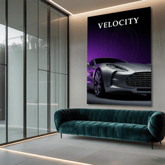 Aston Martin One-77 Silver Supercar Canvas Wall Art – Luxury Sports Car Décor