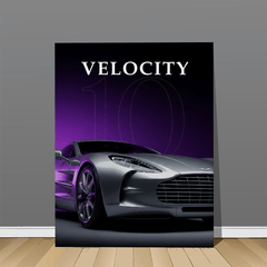 Aston Martin One-77 Silver Supercar Canvas Wall Art – Luxury Sports Car Décor