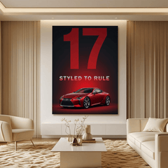 Lexus LC 500 Red Sports Car Canvas Wall Art – Luxury Automotive Décor
