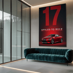 Lexus LC 500 Red Sports Car Canvas Wall Art – Luxury Automotive Décor
