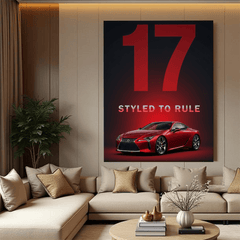 Lexus LC 500 Red Sports Car Canvas Wall Art – Luxury Automotive Décor