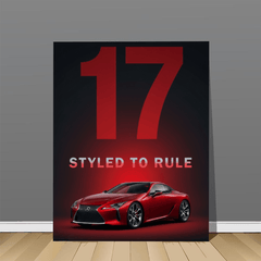 Lexus LC 500 Red Sports Car Canvas Wall Art – Luxury Automotive Décor