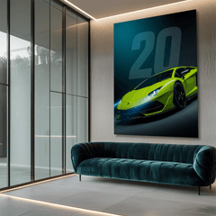 Lamborghini Aventador Yellow Canvas Wall Art – Bold Luxury Supercar Decor