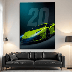 Lamborghini Aventador Yellow Canvas Wall Art – Bold Luxury Supercar Decor