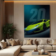 Lamborghini Aventador Yellow Canvas Wall Art – Bold Luxury Supercar Decor