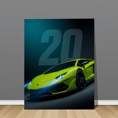 Lamborghini Aventador Yellow Canvas Wall Art – Bold Luxury Supercar Decor