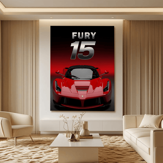Ferrari LaFerrari Red Supercar Canvas Wall Art – Luxury Automotive Décor