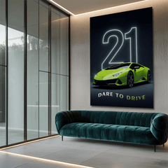 Lamborghini Huracán Green Supercar Canvas Wall Art – Luxury Sports Car Décor