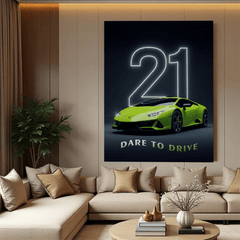 Lamborghini Huracán Green Supercar Canvas Wall Art – Luxury Sports Car Décor
