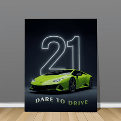 Lamborghini Huracán Green Supercar Canvas Wall Art – Luxury Sports Car Décor