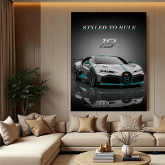 Bugatti Divo Silver Supercar Canvas Wall Art – Exclusive Luxury Automotive Décor