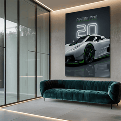 Koenigsegg Jesko White Supercar Canvas Wall Art – Hypercar Luxury Décor