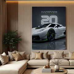 Koenigsegg Jesko White Supercar Canvas Wall Art – Hypercar Luxury Décor
