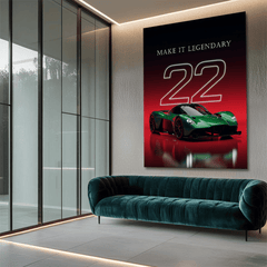 Aston Martin Valkyrie Green Hypercar Canvas Wall Art – Luxury Automotive Décor