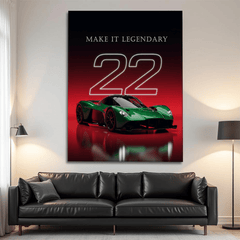 Aston Martin Valkyrie Green Hypercar Canvas Wall Art – Luxury Automotive Décor