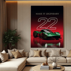 Aston Martin Valkyrie Green Hypercar Canvas Wall Art – Luxury Automotive Décor