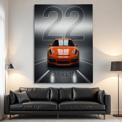 Porsche 911 GT3 Orange Canvas Wall Art – Supreme Sports Car Decor