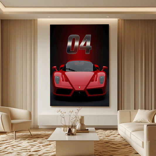 Ferrari Enzo Red Supercar Canvas Wall Art – Iconic Italian Automotive Décor