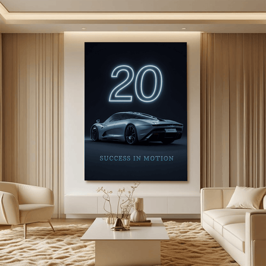 McLaren Speedtail Silver Hypercar Canvas Wall Art – Modern Luxury Automotive Décor