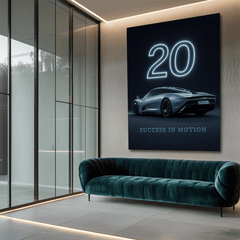 McLaren Speedtail Silver Hypercar Canvas Wall Art – Modern Luxury Automotive Décor